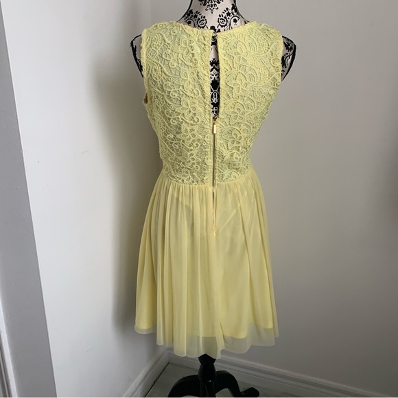 Suzy Shier Yellow Sleeveless Mini Dress - Picture 4 of 9